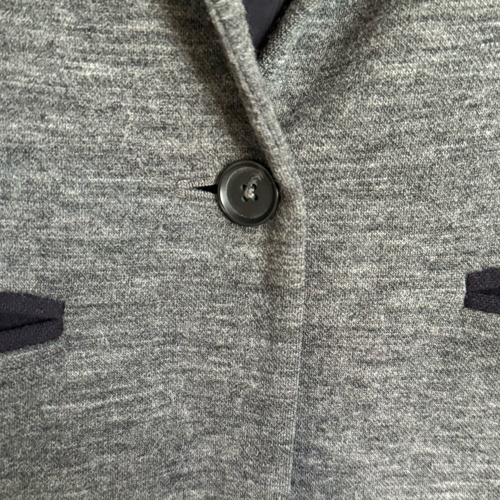 J Crew Black and Gray Cotton/Wool Contrast Blazer Size 8 - Picture 4 of 12